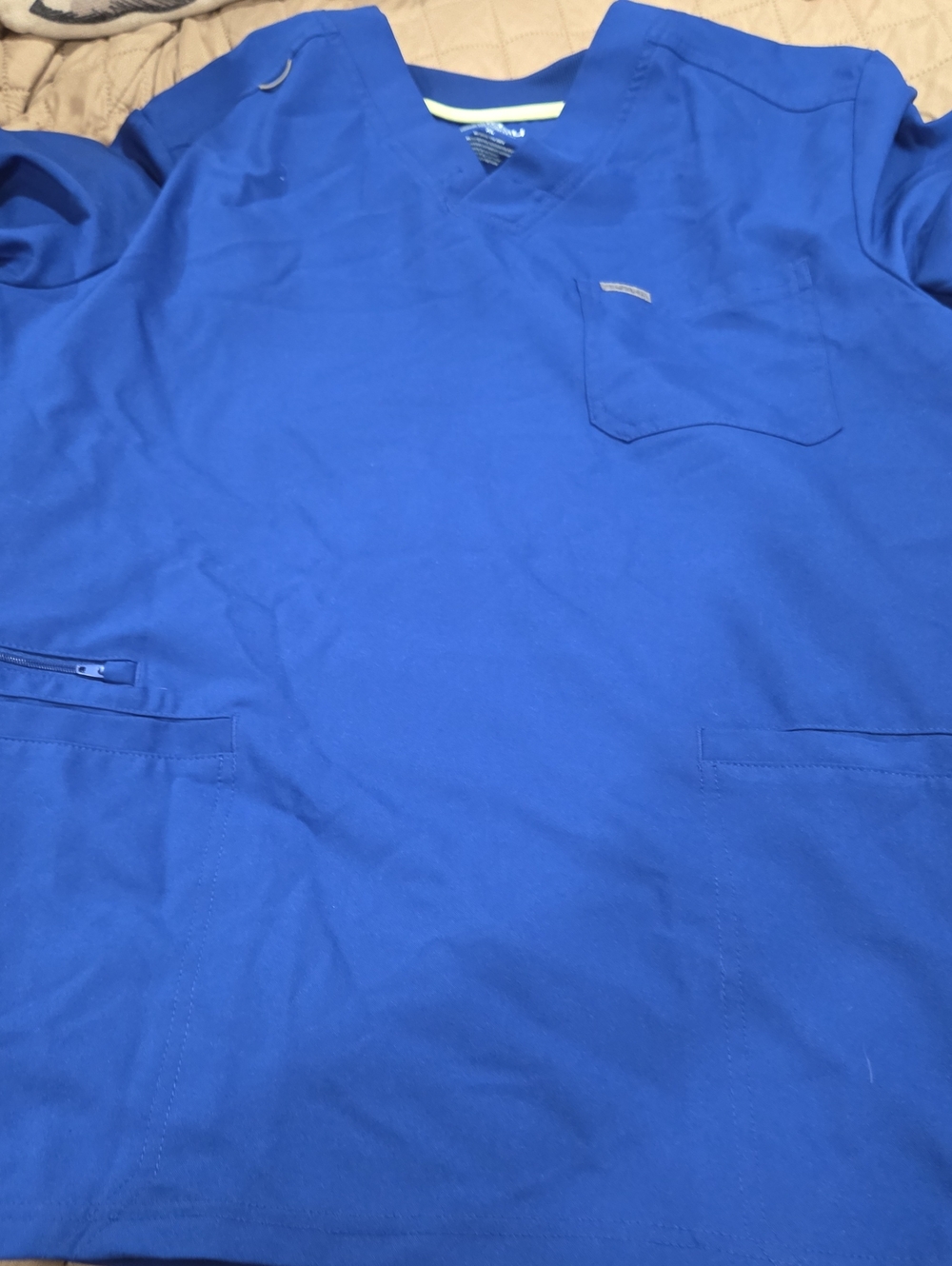 V-Neck Scrub Top - Cobalt Blue